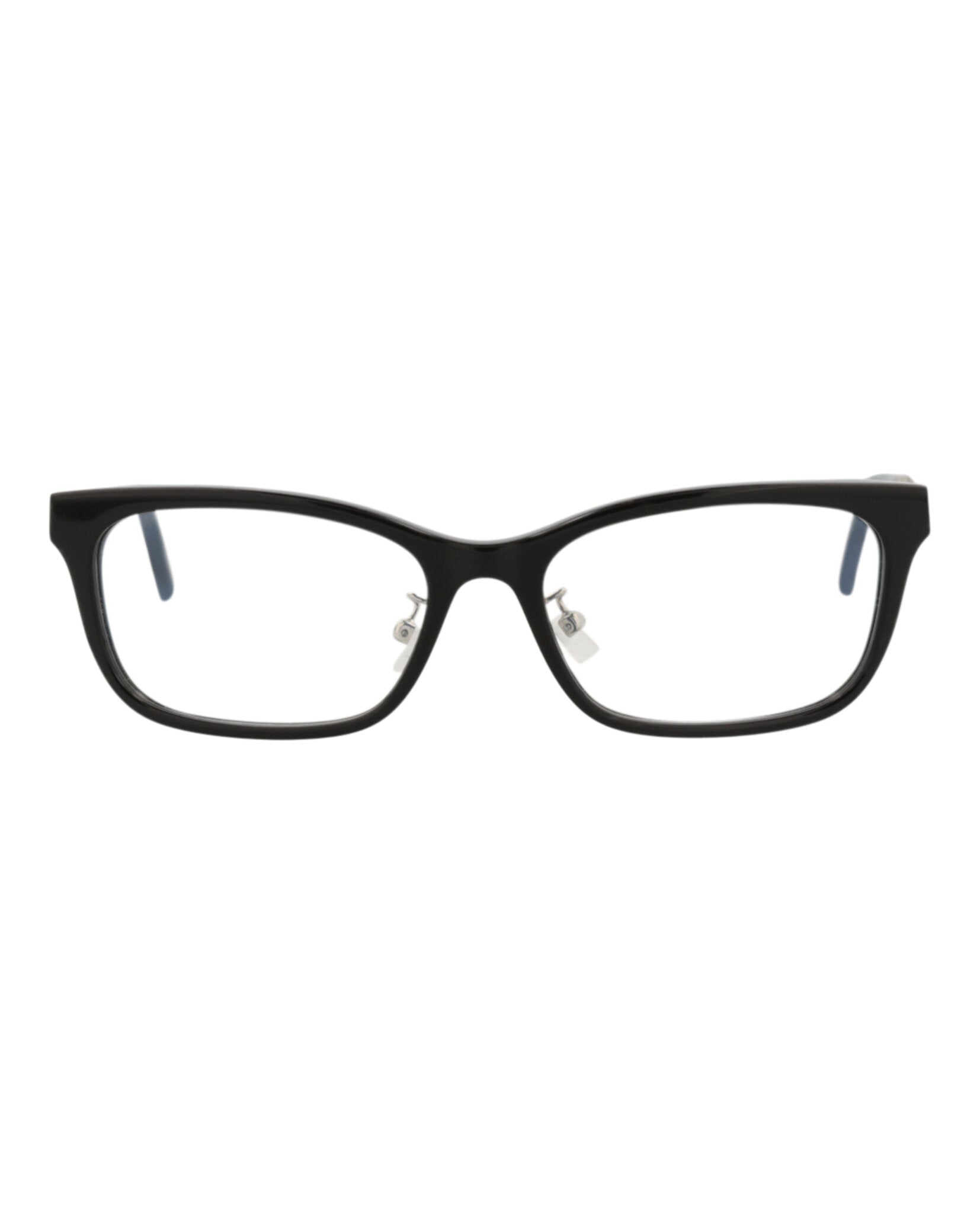 Saint Laurent Saint Laurent Womens Square/Rectangle Black Silver Transparent Fashion Designer Eyewear
