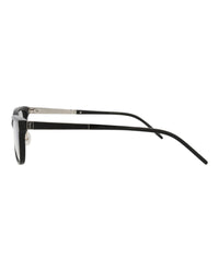 Saint Laurent Saint Laurent Womens Square/Rectangle Black Silver Transparent Fashion Designer Eyewear