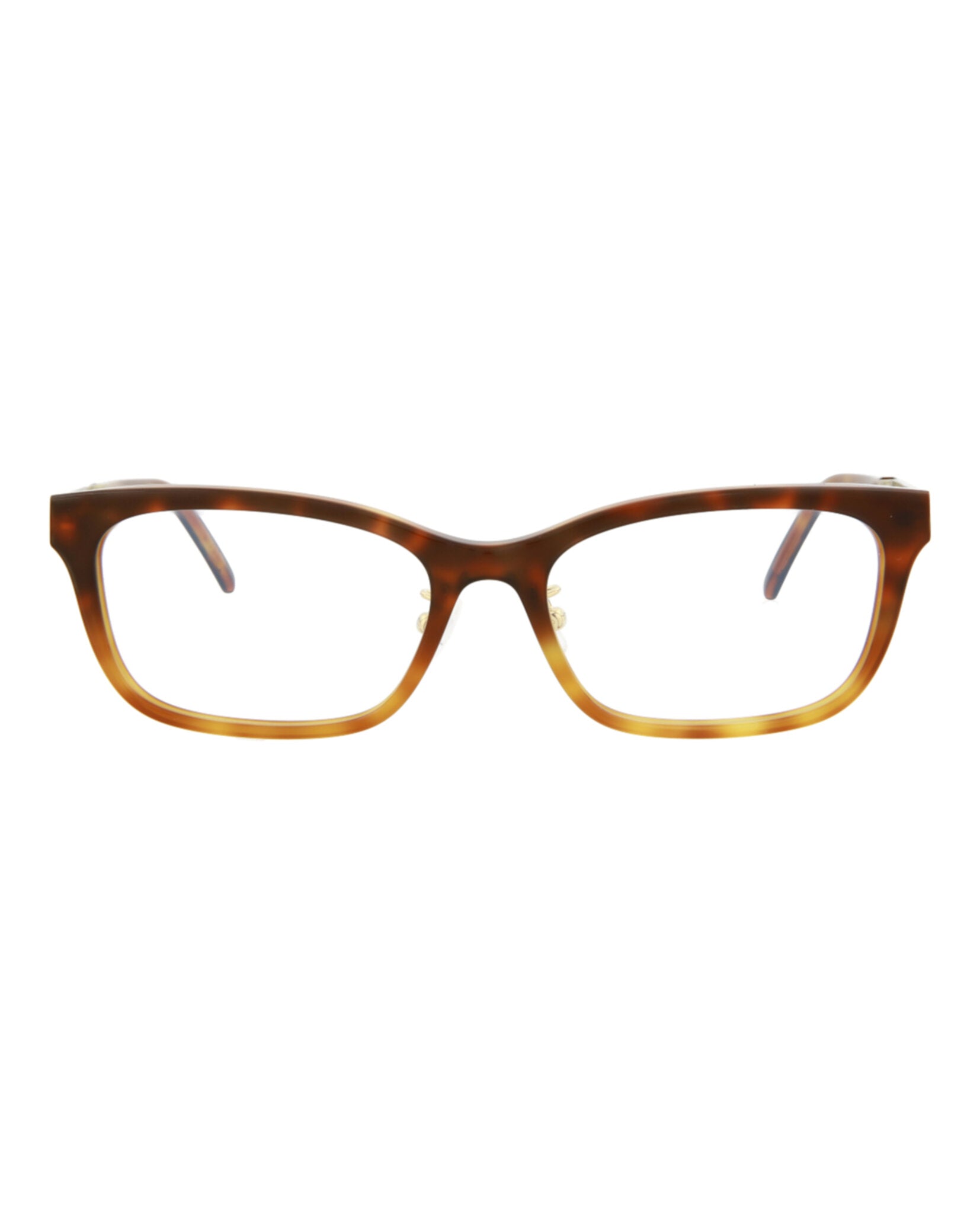 Saint Laurent Saint Laurent Womens Square/Rectangle Havana Gold Transparent Fashion Designer Eyewear