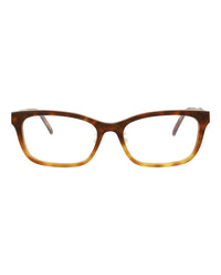 Saint Laurent Saint Laurent Womens Square/Rectangle Havana Gold Transparent Fashion Designer Eyewear
