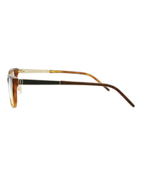 Saint Laurent Saint Laurent Womens Square/Rectangle Havana Gold Transparent Fashion Designer Eyewear