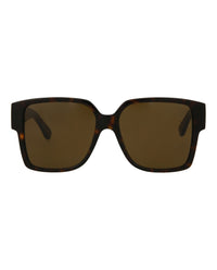 Saint Laurent Unisex Square/Rectangle Avana Avana Brown Fashion Designer Eyewear