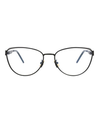 Saint Laurent Saint Laurent Womens Cat Eye Black Black Transparent Fashion Designer Eyewear