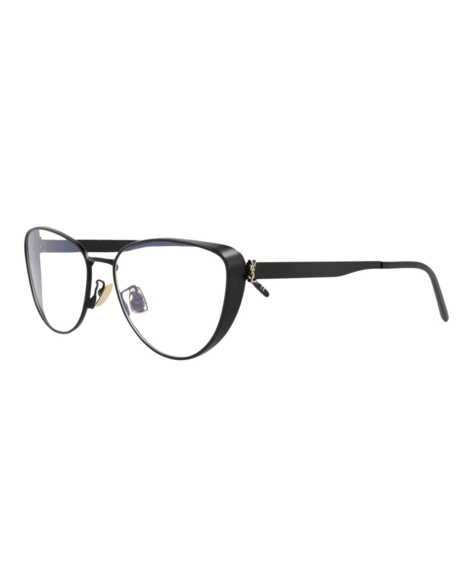 Saint Laurent Womens Cat Eye Black Black Transparent Fashion