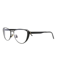 Saint Laurent Saint Laurent Womens Cat Eye Black Black Transparent Fashion Designer Eyewear
