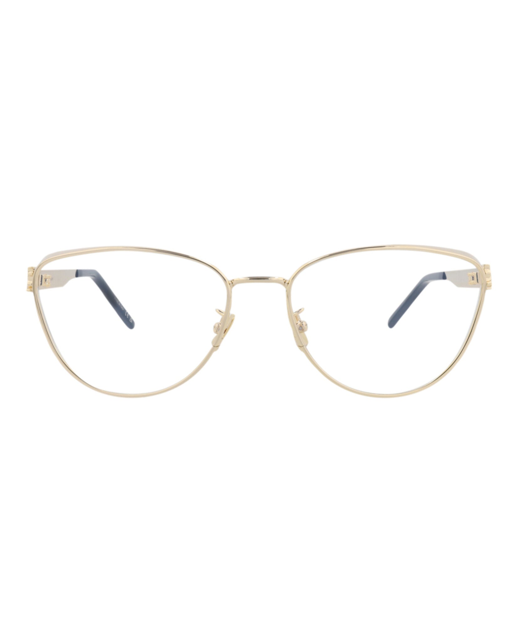 Saint Laurent Womens Cat Eye Gold Gold Transparent Fashion Designer Eyewear