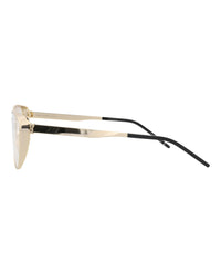 Saint Laurent Womens Cat Eye Gold Gold Transparent Fashion Designer Eyewear