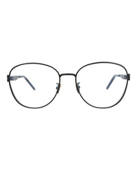 Saint Laurent Saint Laurent Womens Round/Oval Black Black Transparent Fashion Designer Eyewear