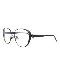 Saint Laurent Saint Laurent Womens Round/Oval Black Black Transparent Fashion Designer Eyewear