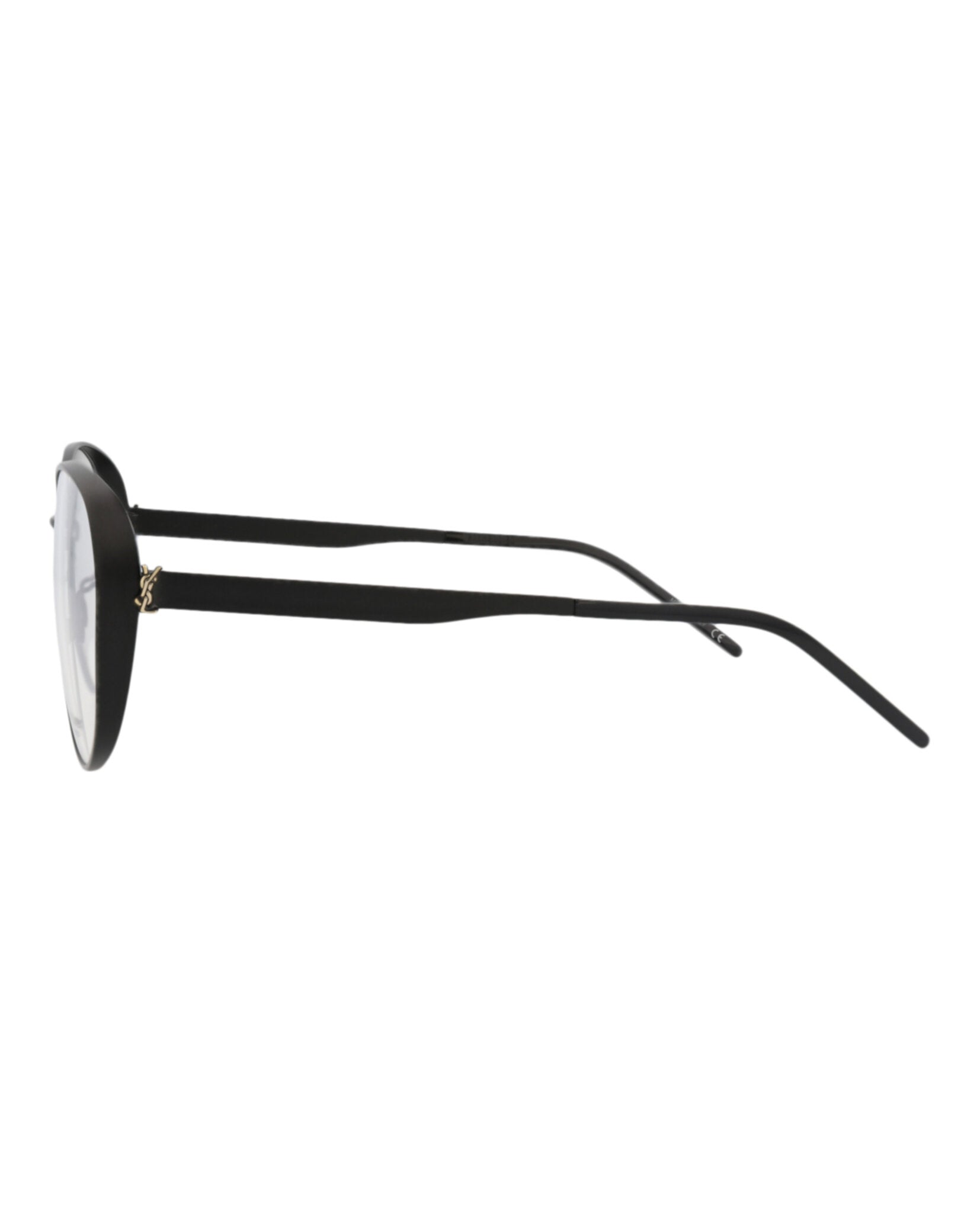 Saint Laurent Saint Laurent Womens Round/Oval Black Black Transparent Fashion Designer Eyewear