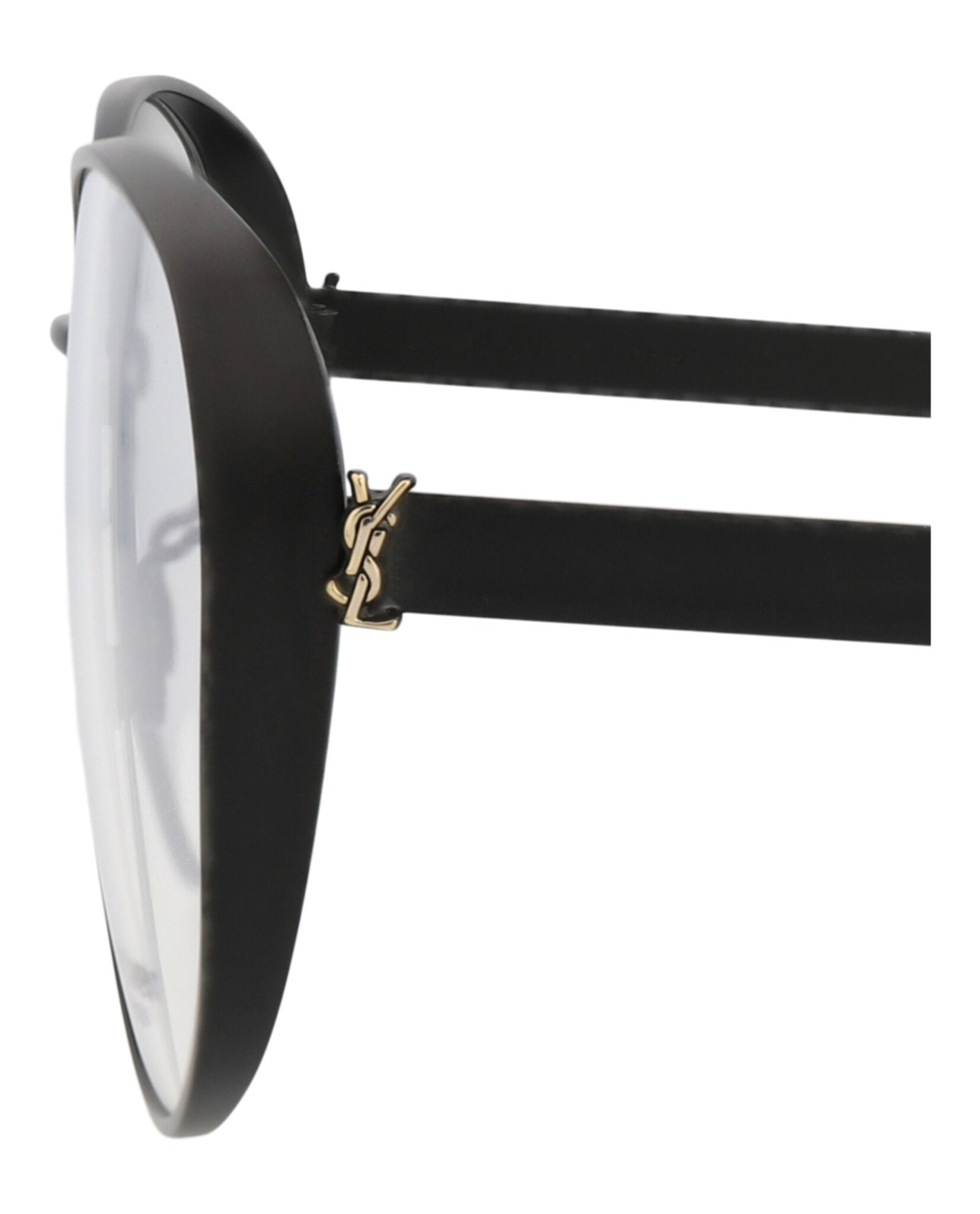 Saint Laurent Saint Laurent Womens Round/Oval Black Black Transparent Fashion Designer Eyewear