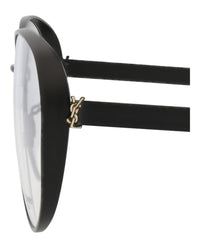 Saint Laurent Saint Laurent Womens Round/Oval Black Black Transparent Fashion Designer Eyewear