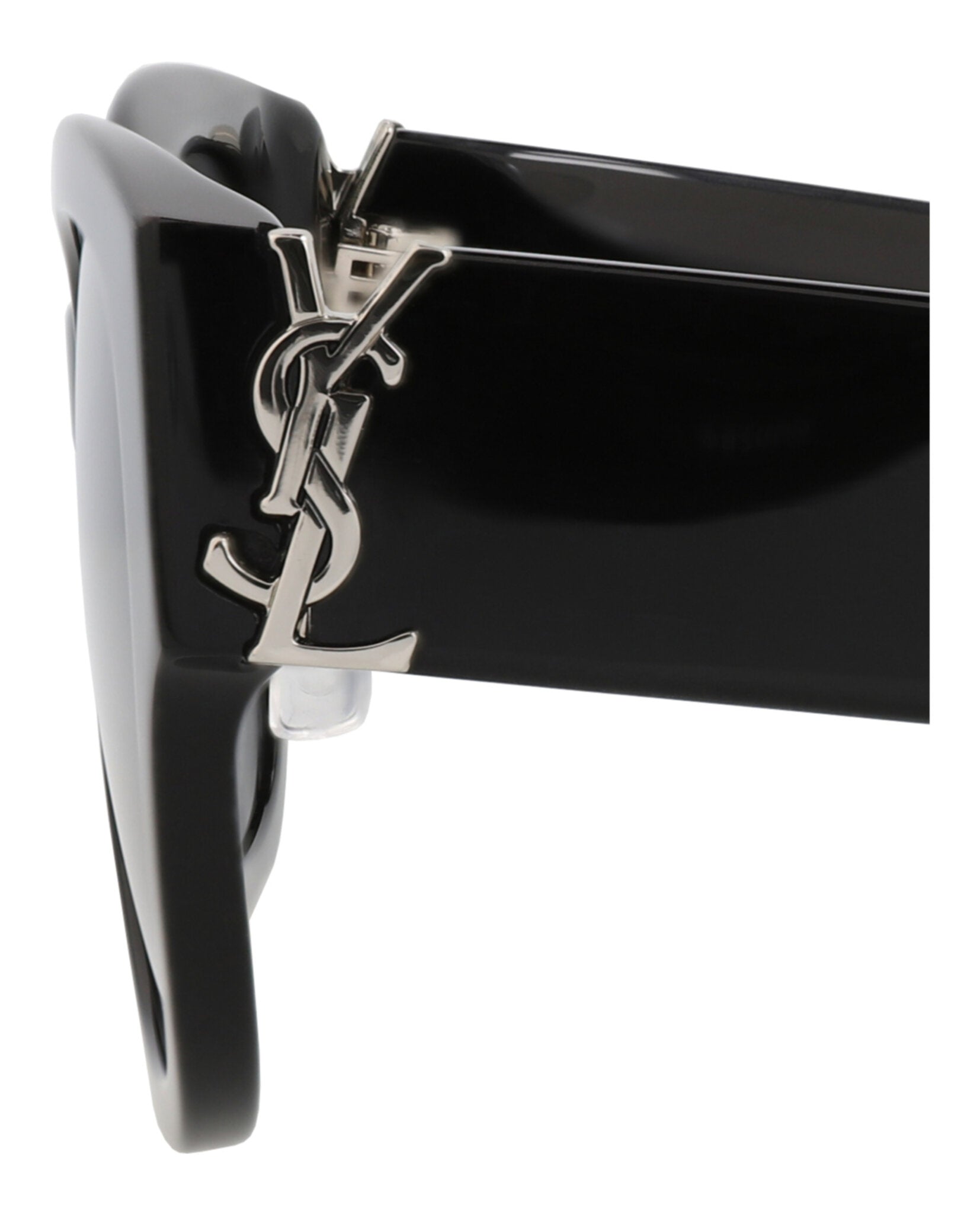 Saint Laurent Saint Laurent Womens Cat Eye Black Black Silver Fashion Designer Eyewear