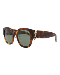 Saint Laurent Womens Cat Eye Havana Havana Green Fashion Designer Eyewear