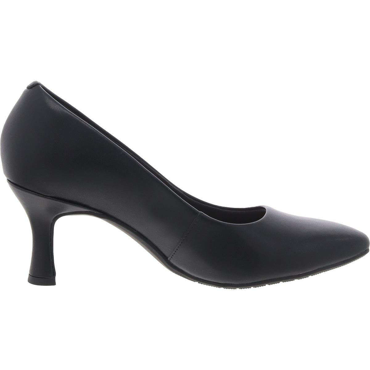 Womens Cushioned Footbed Leather Pumps