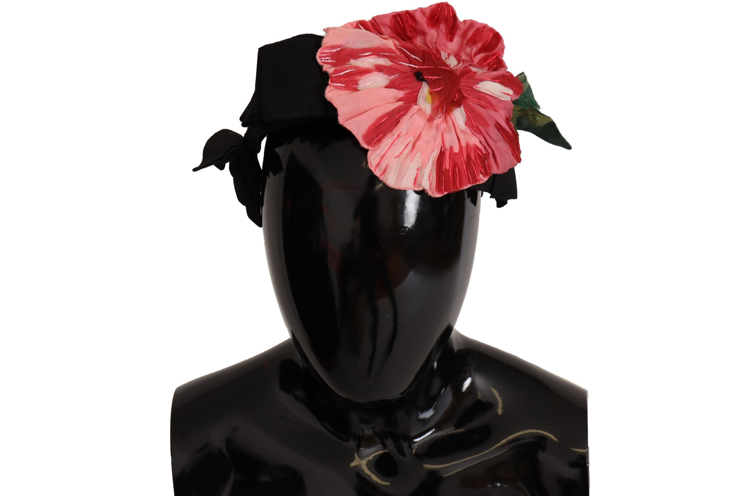Dolce & Gabbana Women's Pink Silk Flower Hair Accessory Multicolor
