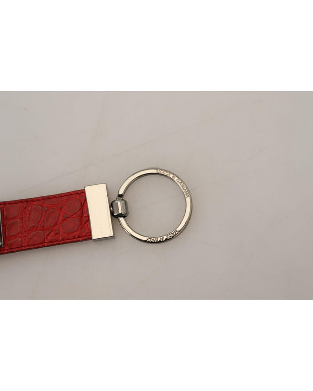 Dolce & Gabbana Leather Logo Plaque Keychain