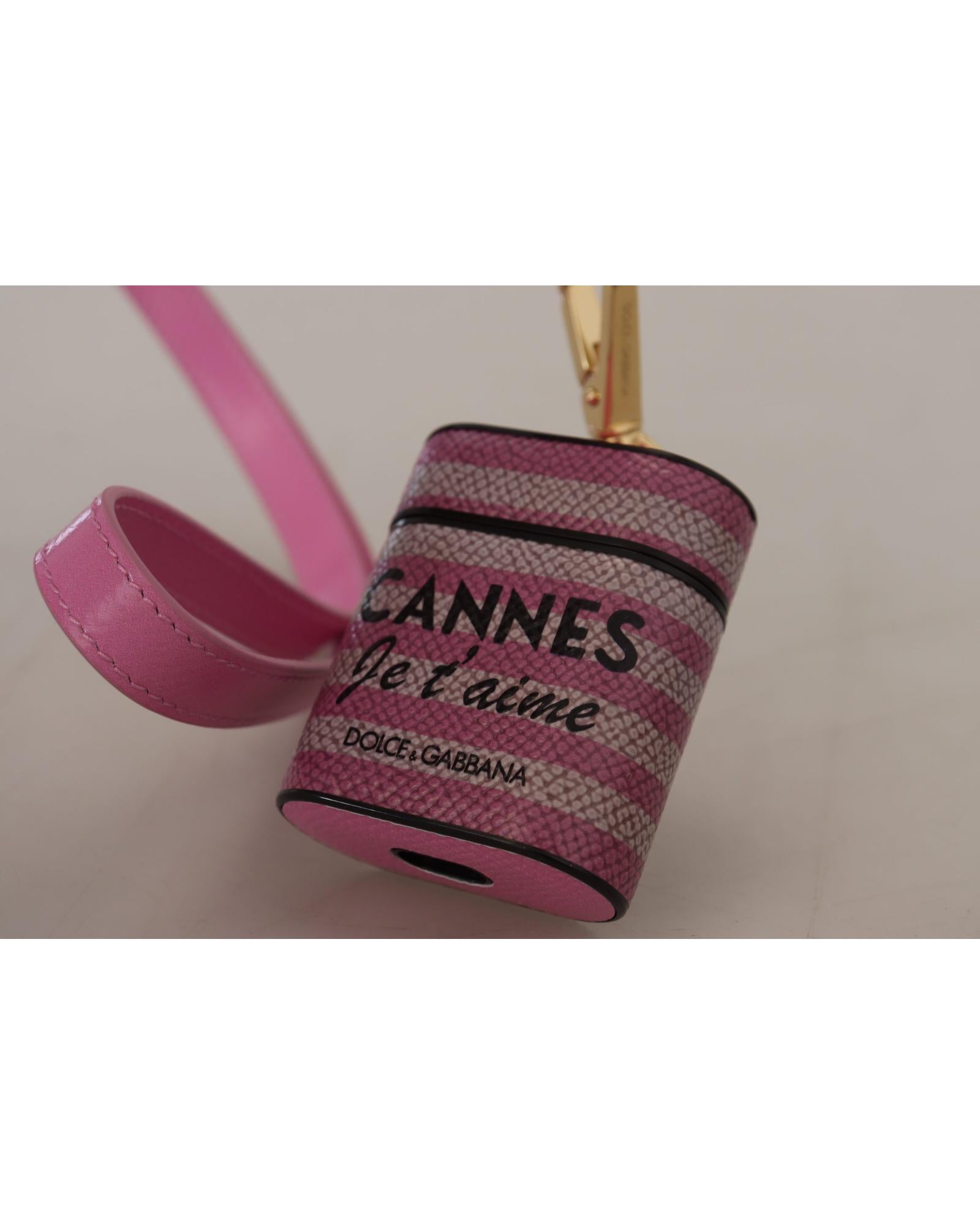 Dolce & Gabbana Cannes AirPods Case Women Pink Miscellaneous Accessories