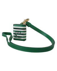 Dolce & Gabbana Airpods Case Protective Leather Strap Women Green Miscellaneous Accessories