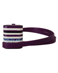 Dolce & Gabbana Airpod Case Protective Leather Strap Women Purple Miscellaneous Accessories