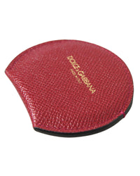 Dolce & Gabbana Sicily Mirror Keychain Red Leather