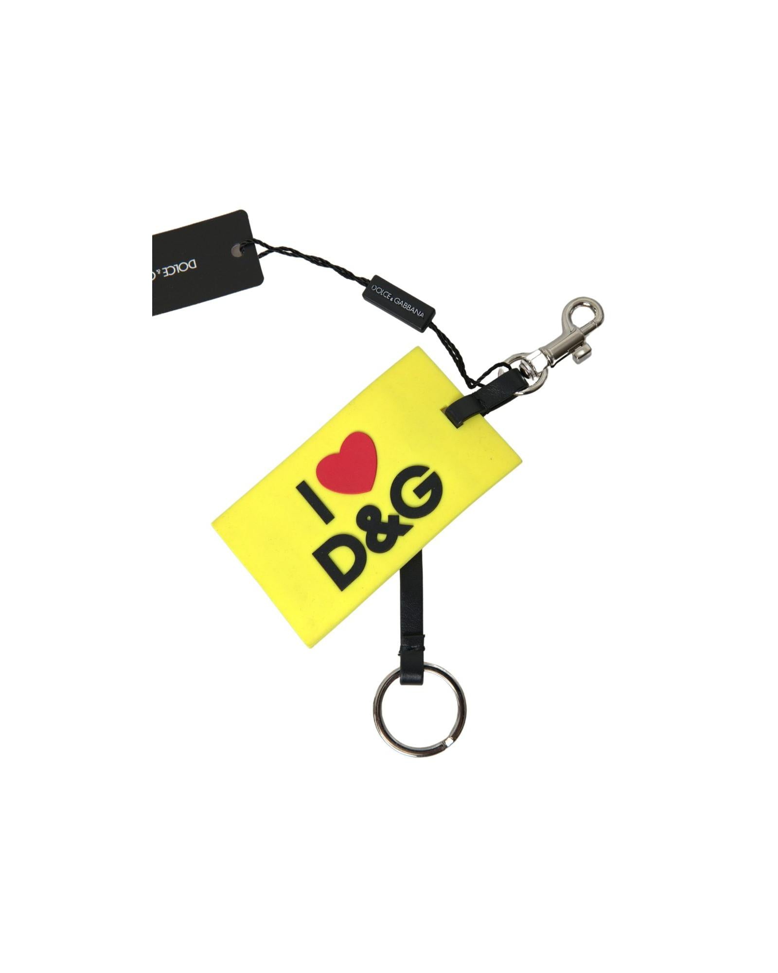 Dolce & Gabbana  I Love DG Keychain - Yellow