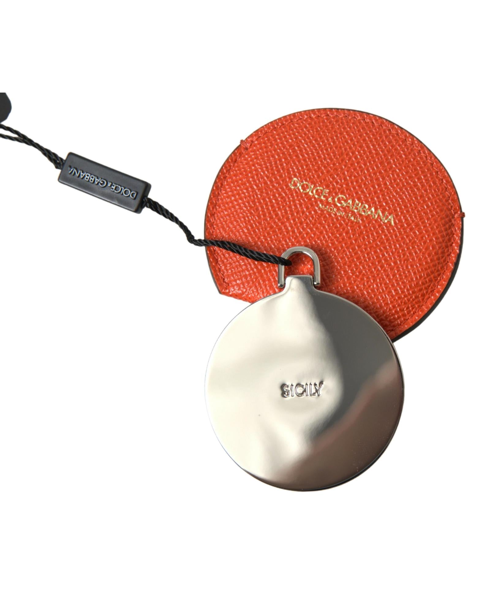 Dolce & Gabbana  Orange Leather Coin Purse