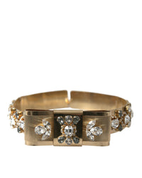 Dolce & Gabbana Women's Bow Belt with Rhinestones One Size Fits All Gold