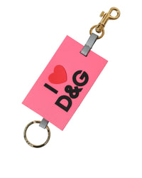 Dolce & Gabbana Silicone Keychain I DG ONE SIZE Gold And Pink