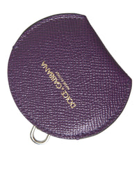 Dolce & Gabbana Leather Coin Purse Purple ONE SIZE Purple