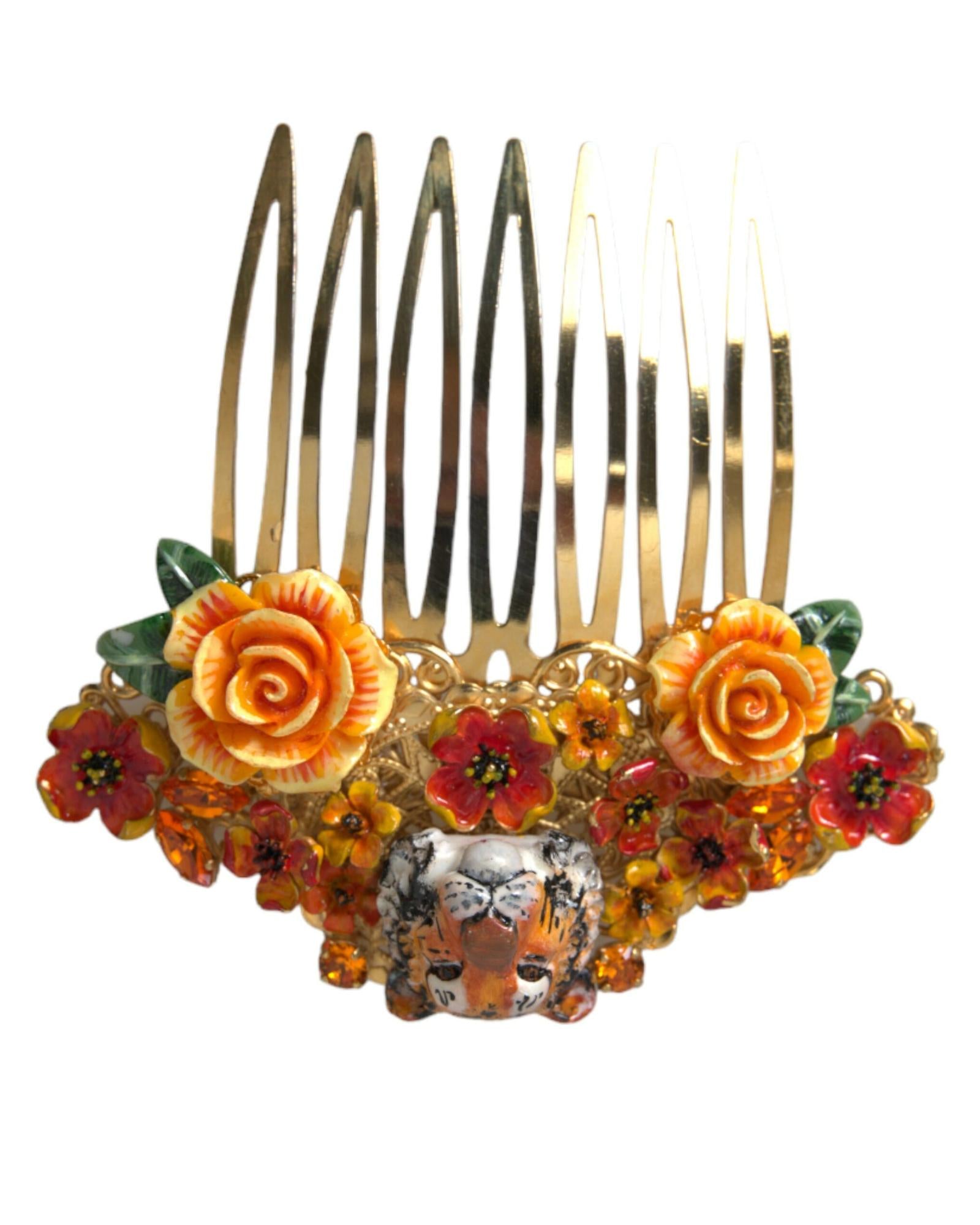 Dolce & Gabbana Floral Tiger Hair Comb