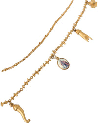 Dolce & Gabbana Multi Charms Necklace Goldtone brass Women