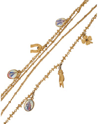 Dolce & Gabbana Multi Charms Necklace Goldtone brass Women