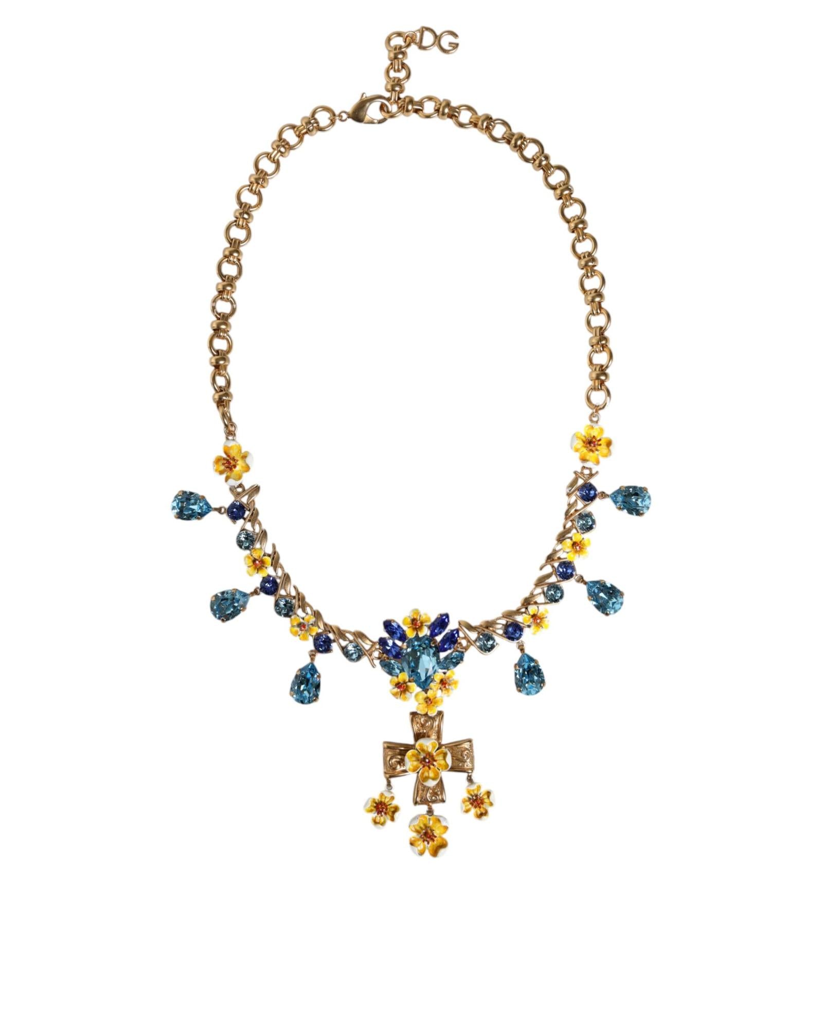 Dolce & Gabbana  Floral Cross Necklace