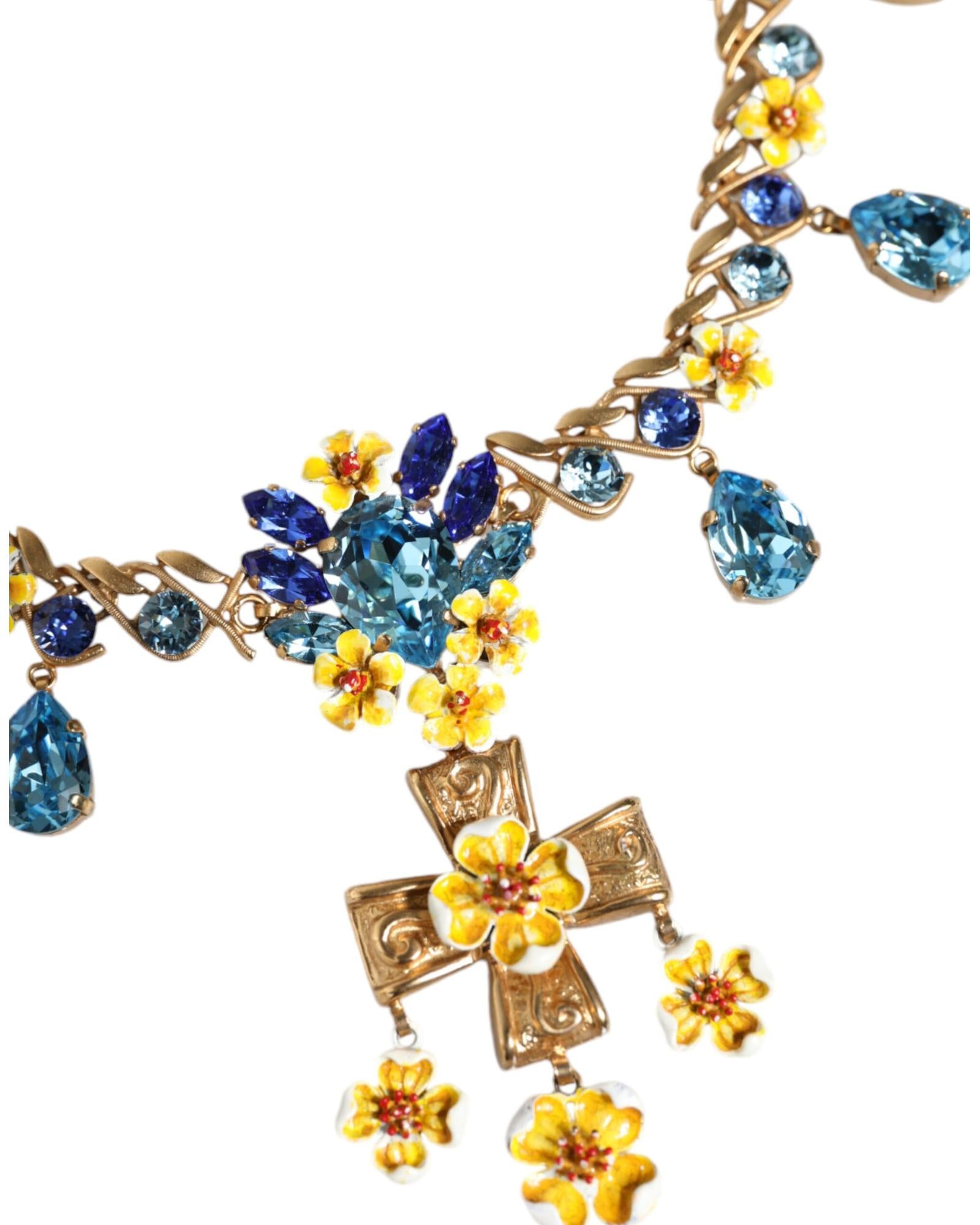 Dolce & Gabbana  Floral Cross Necklace
