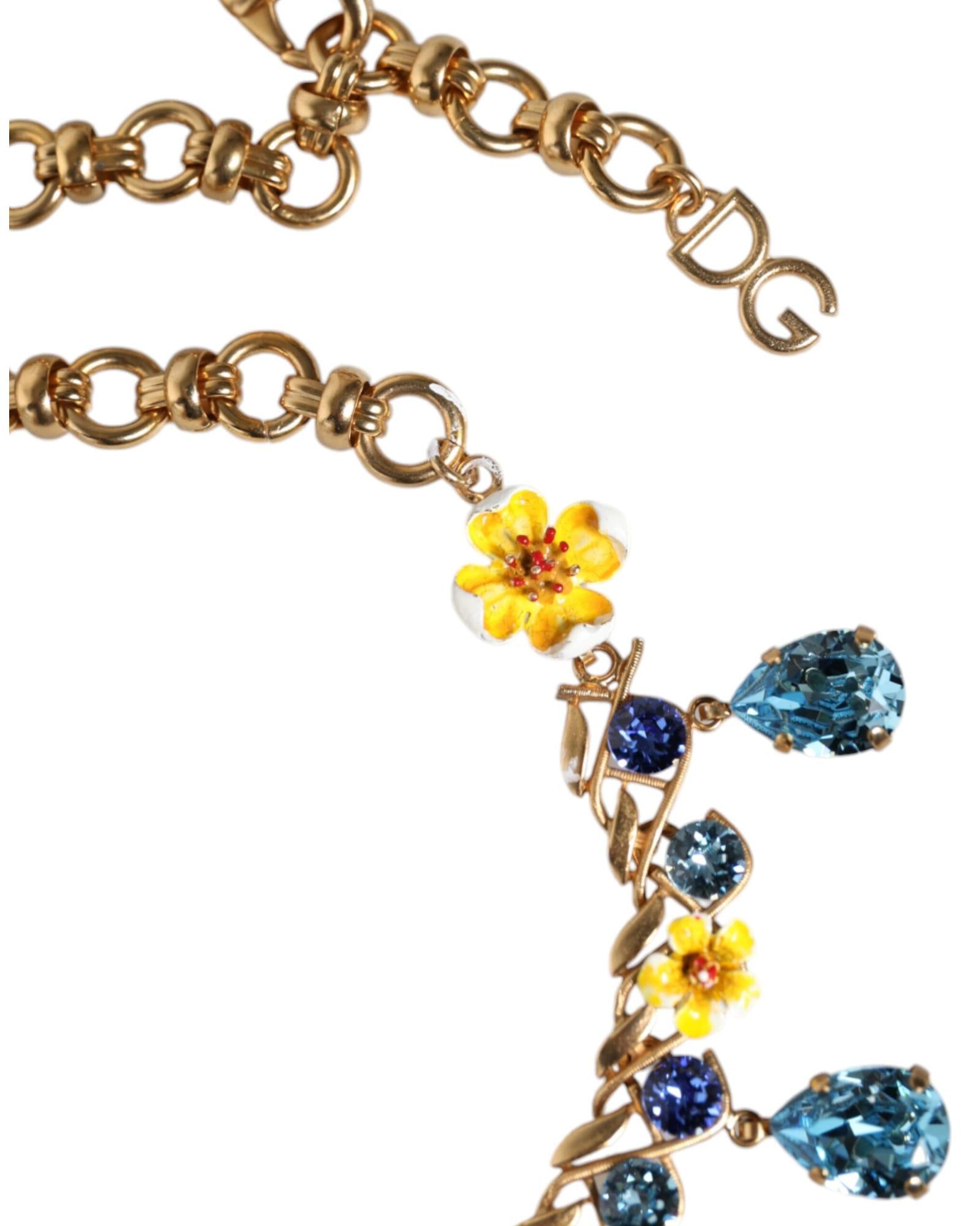 Dolce & Gabbana  Floral Cross Necklace