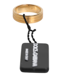 Dolce & Gabbana Gold Band Ring Red Gemstone Men