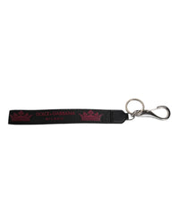 Dolce & Gabbana Keychain with Crown Emblem Men Black Keychains Black