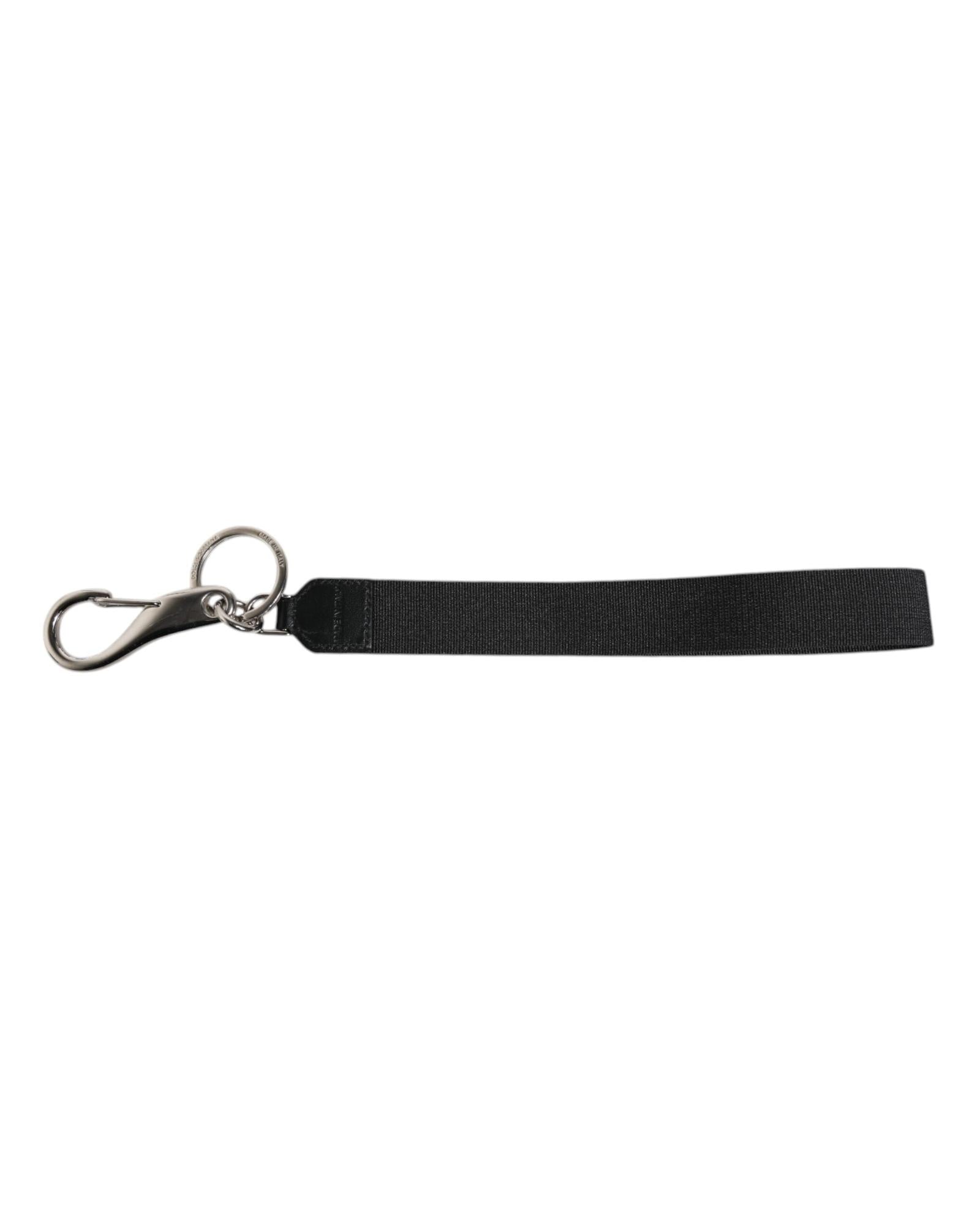 Dolce & Gabbana Keychain with Crown Emblem Men Black Keychains