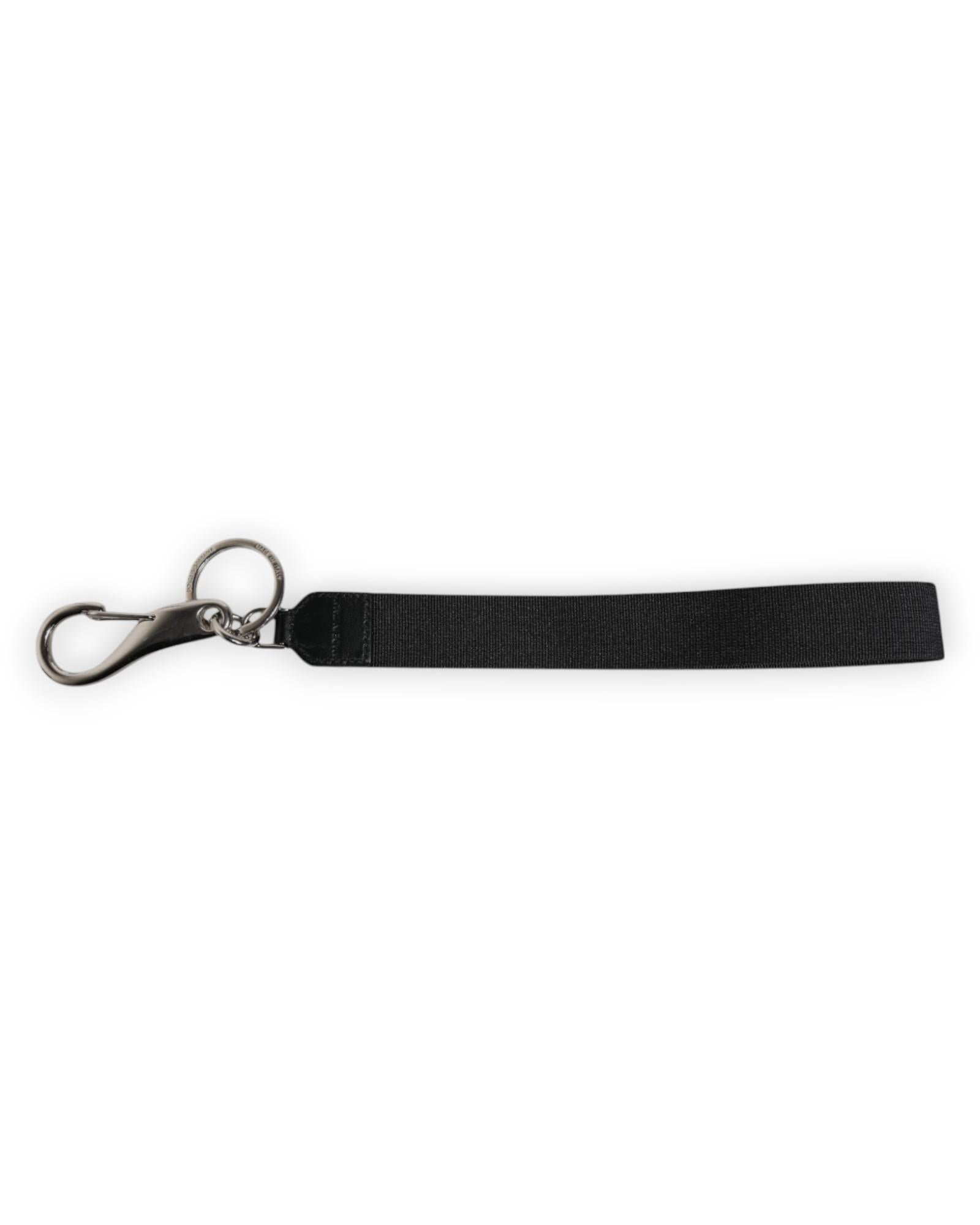 Dolce & Gabbana Keychain with Crown Emblem Men Black Keychains