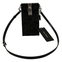 Dolce & Gabbana Sicily Box Crossbody Bag in Black Patent Leather