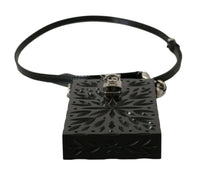 Dolce & Gabbana Sicily Box Crossbody Bag in Black Patent Leather