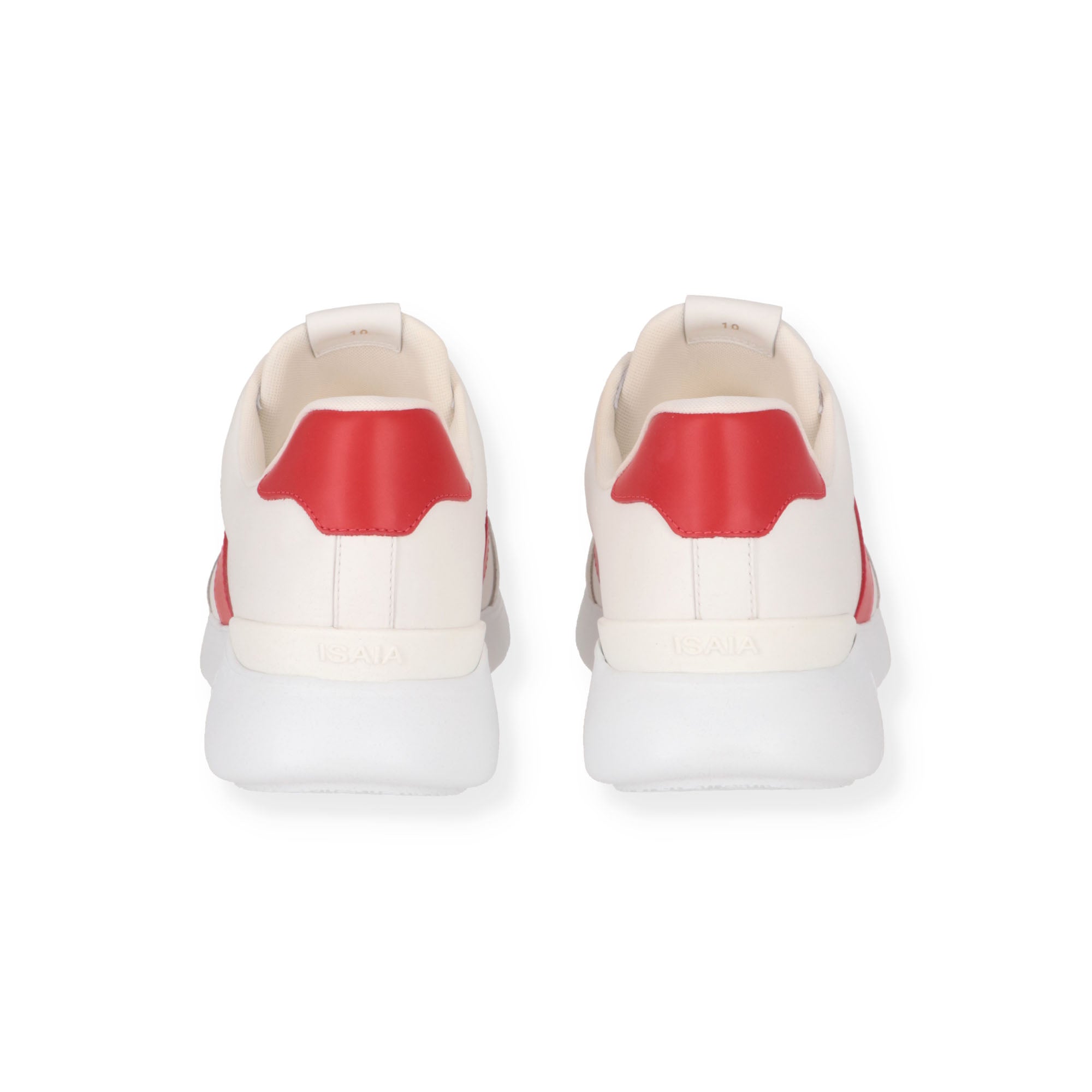 Isaia Mens White/Red Sneaker
