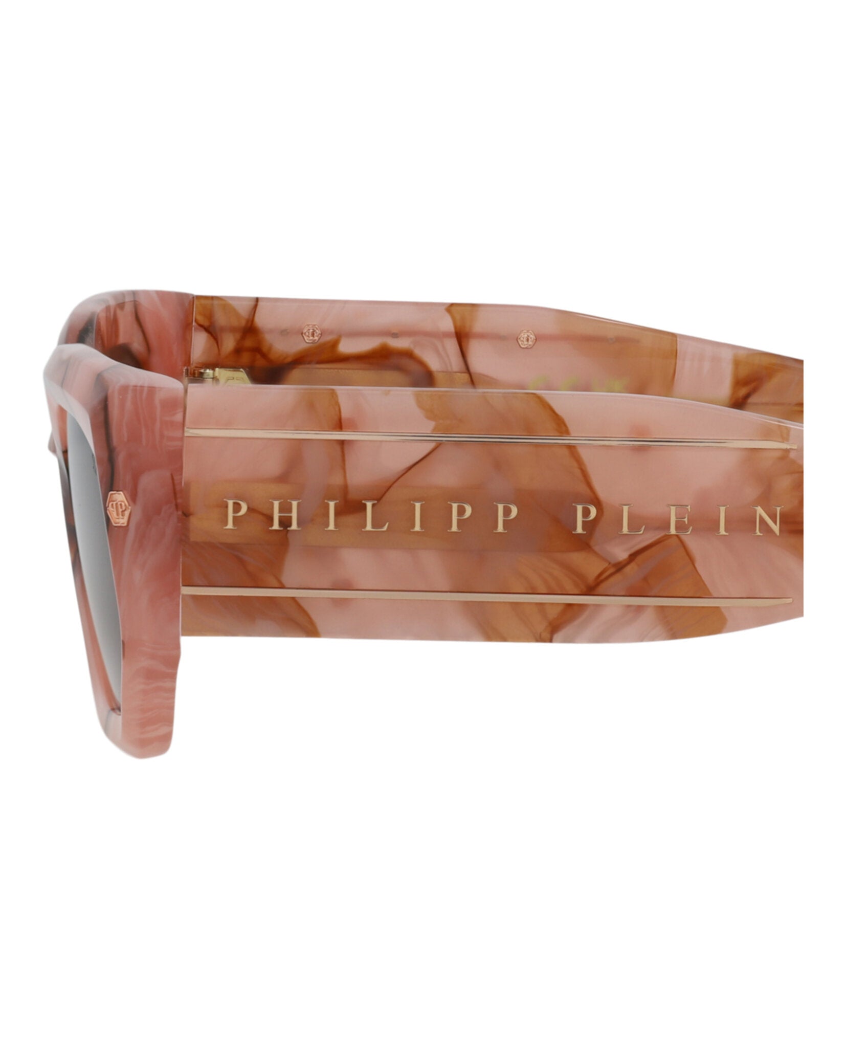 Philipp Plein Womens Square/Rectangle Pink Pink Pink Fashion Designer Eyewear