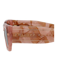 Philipp Plein Womens Square/Rectangle Pink Pink Pink Fashion Designer Eyewear