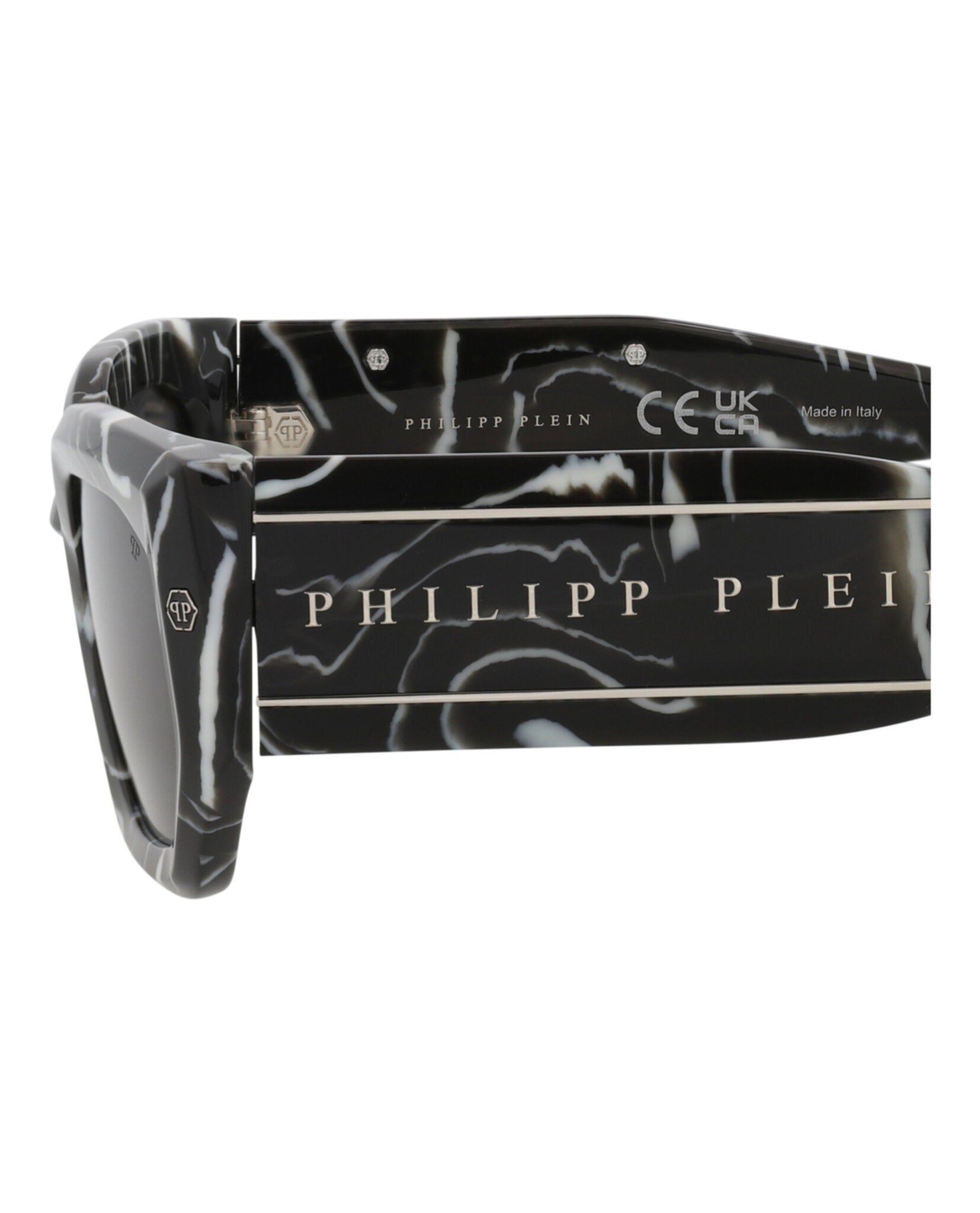 Philipp Plein Womens Square/Rectangle Black Black Smoke Fashion Designer Eyewear