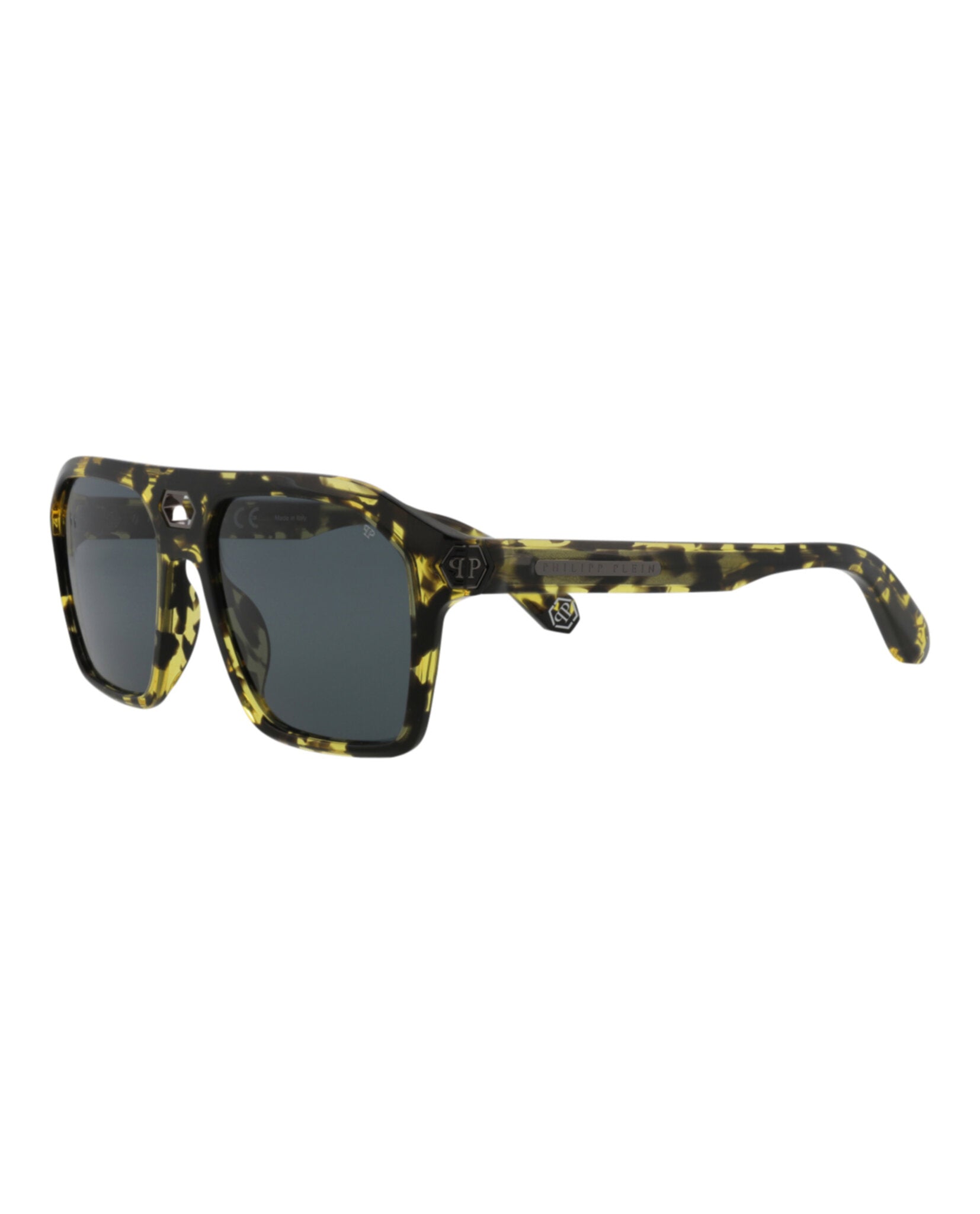 Philipp Plein Mens Aviator Havana Havana Smoke Fashion Designer Eyewear