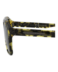 Philipp Plein Mens Aviator Havana Havana Smoke Fashion Designer Eyewear