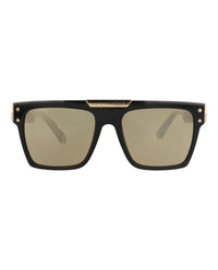 Philipp Plein Unisex Square/Rectangle Black Black Gold Fashion Designer Eyewear