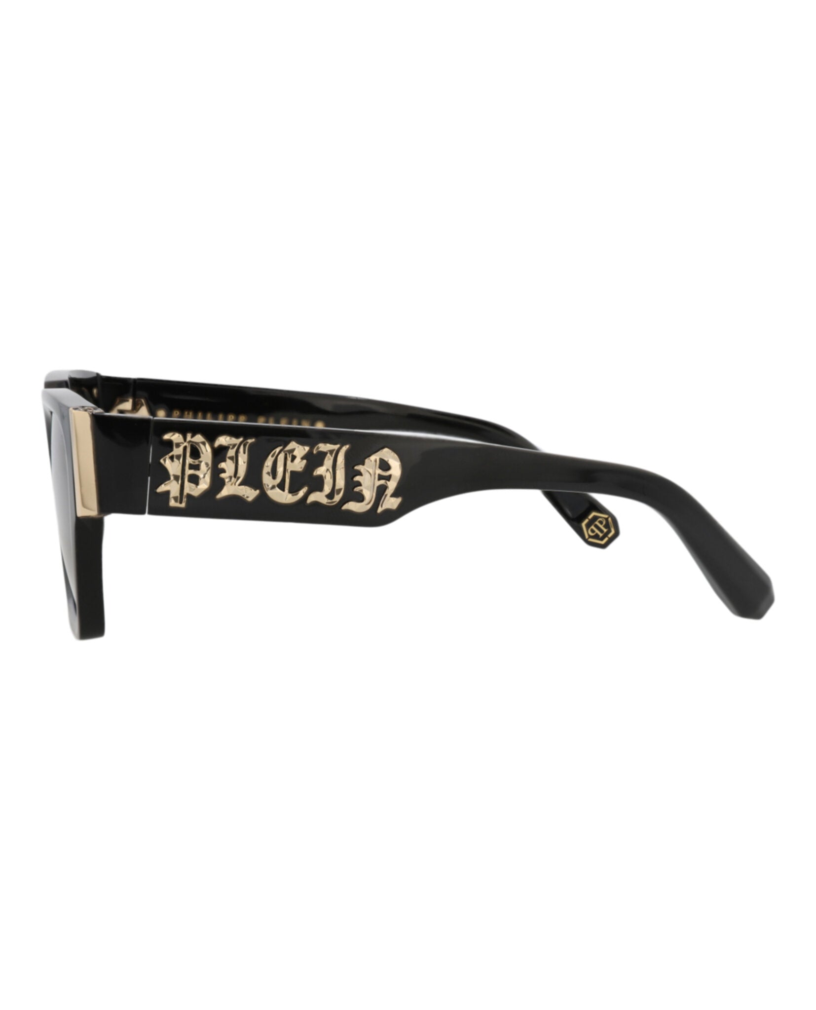 Philipp Plein Mens Square/Rectangle Black Black Smoke Fashion Designer Eyewear